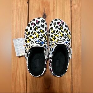 Classic lined animal print clog Yellow, Pink, Blue m7/w9